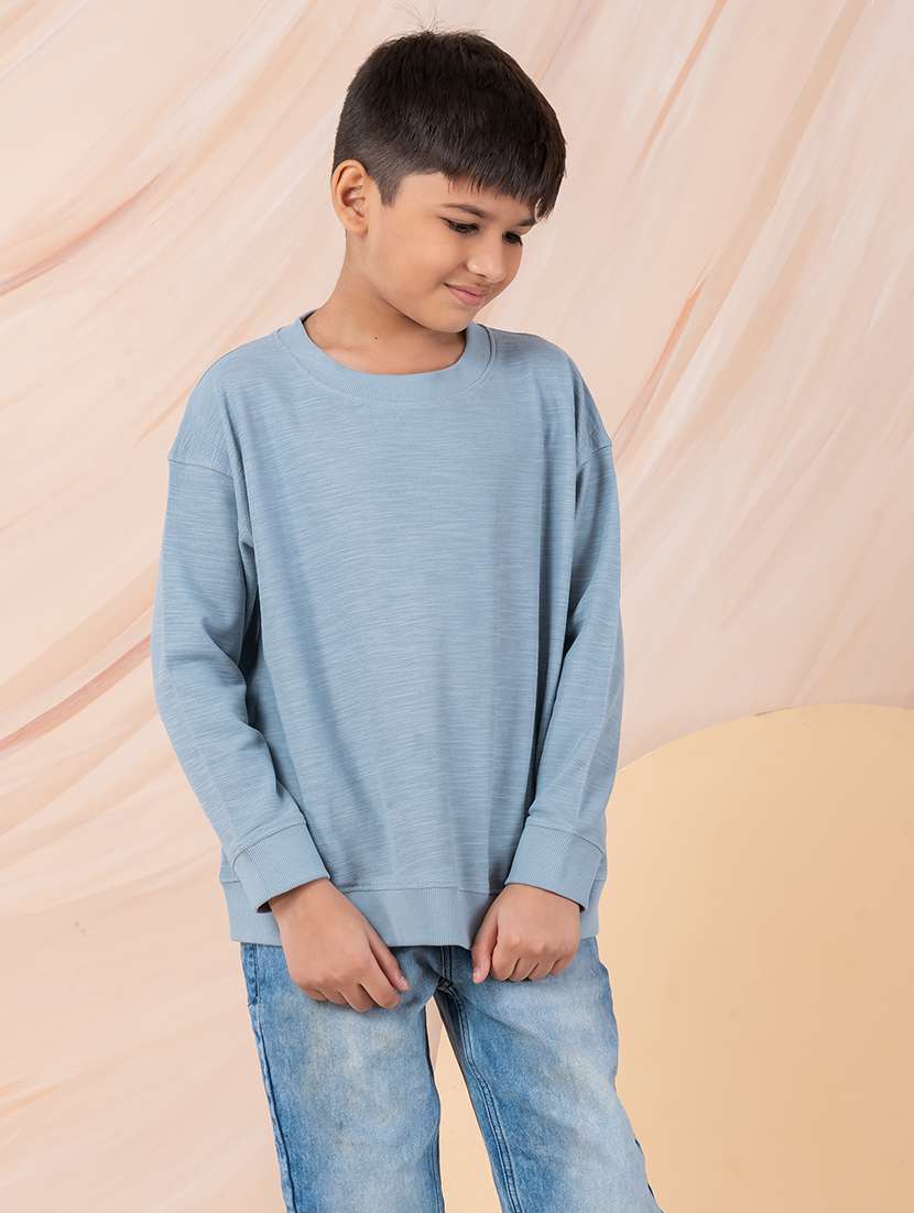 boys solid long sleeve sweatshirt - 22229811 -  Standard Image - 1