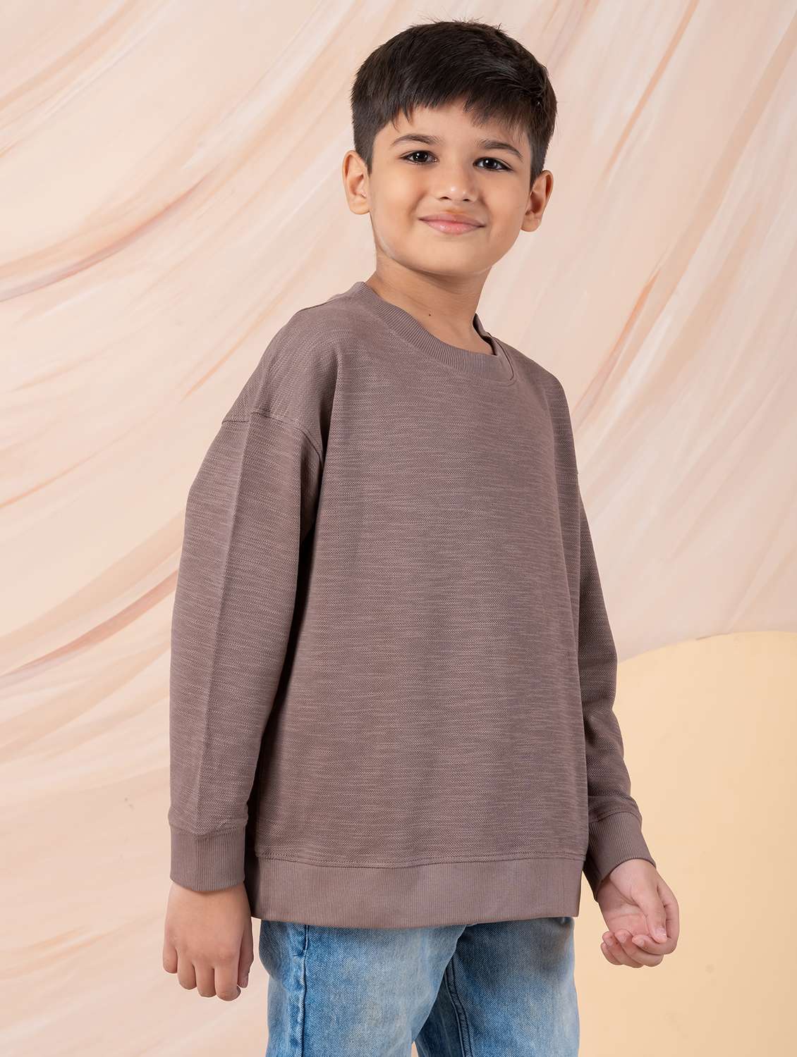 boys solid long sleeve sweatshirt - 22229812 -  Standard Image - 1