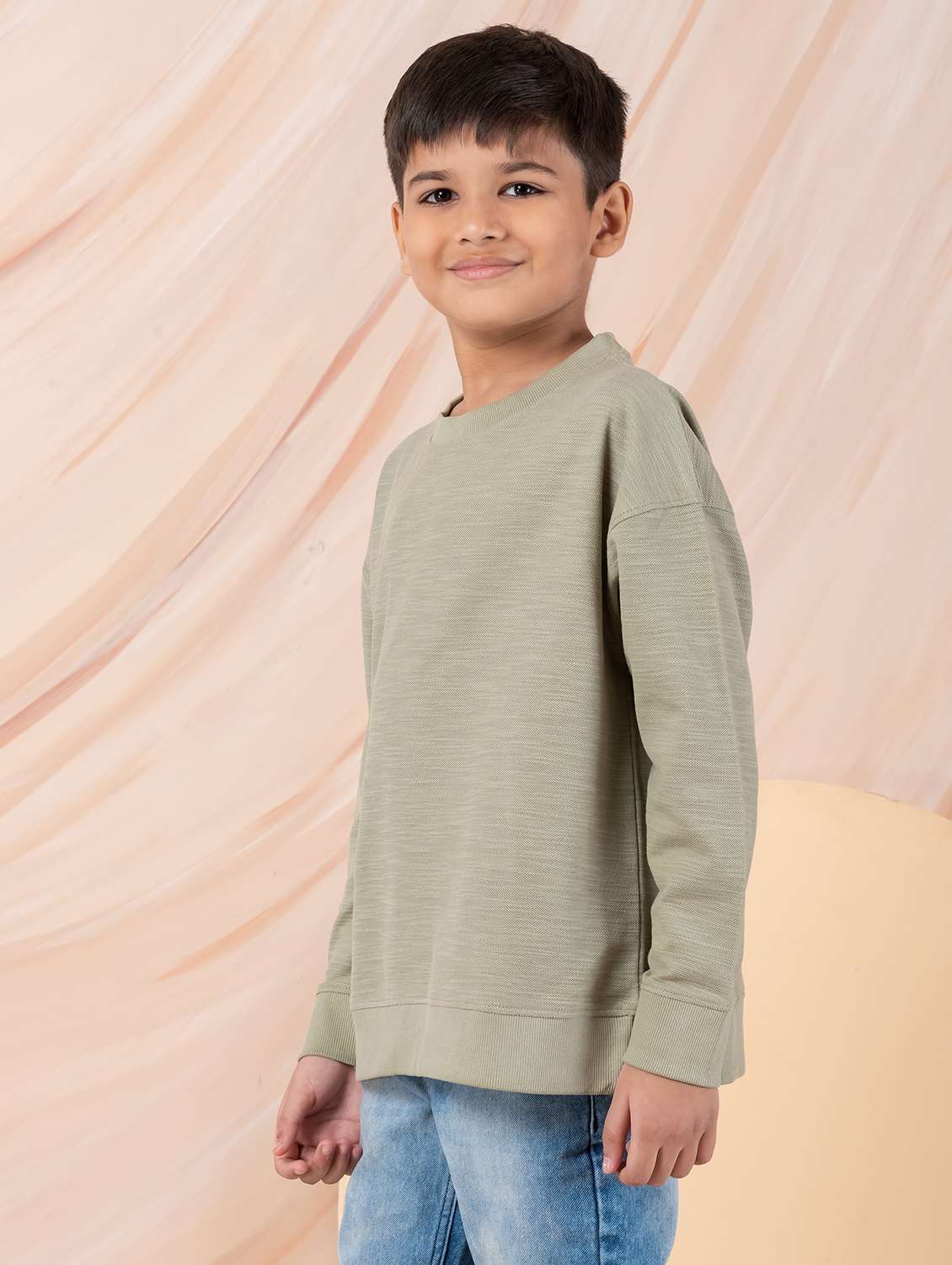 boys solid long sleeve sweatshirt - 22229813 -  Standard Image - 1