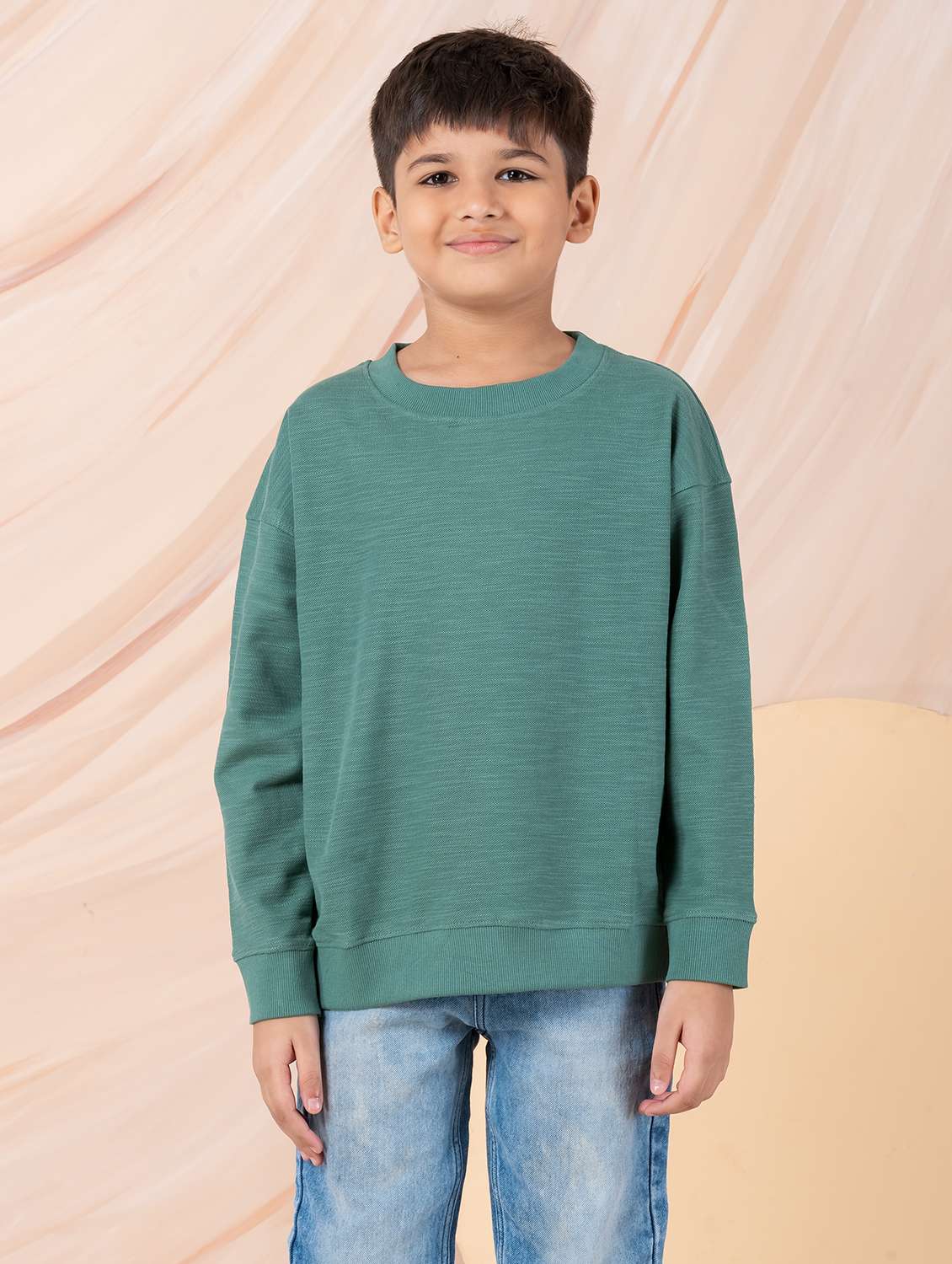 boy solid long sleeve sweatshirt - 22229814 -  Standard Image - 1