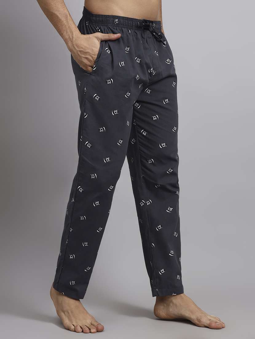 men printed mid rise loungewear pyjama - 22229825 -  Standard Image - 1