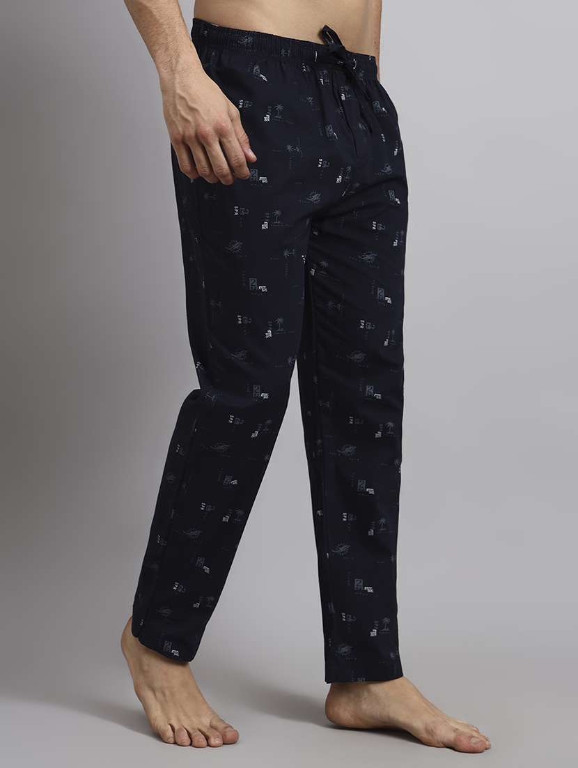 men printed mid rise loungewear pyjama - 22229829 -  Standard Image - 1