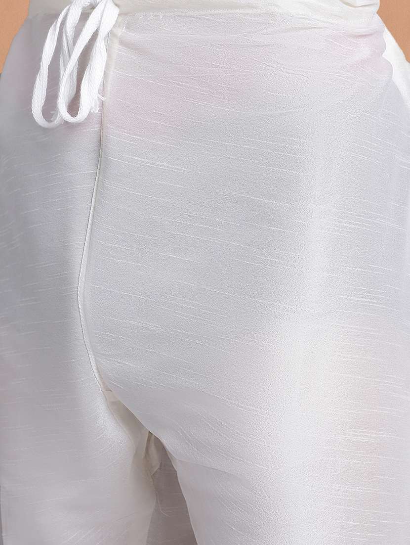 men solid mandarin neck kurta pyjama with jacket ethnic wear set - 22229863 -  Standard Image - 4