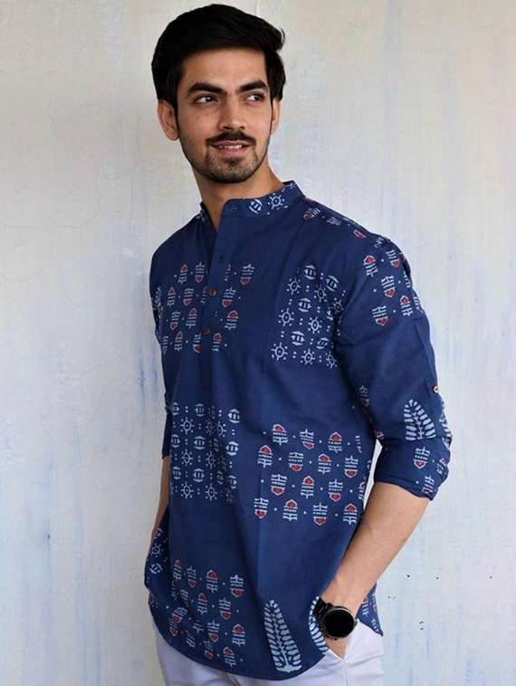 men printed long sleeve regular fit casual shirt - 22229878 -  Standard Image - 1