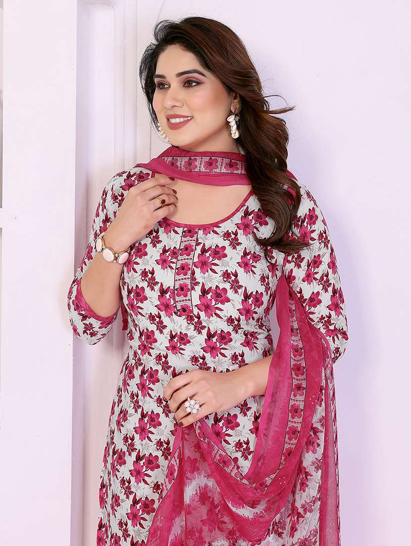 women floral printed unstitched suit set - 22229897 -  Standard Image - 4