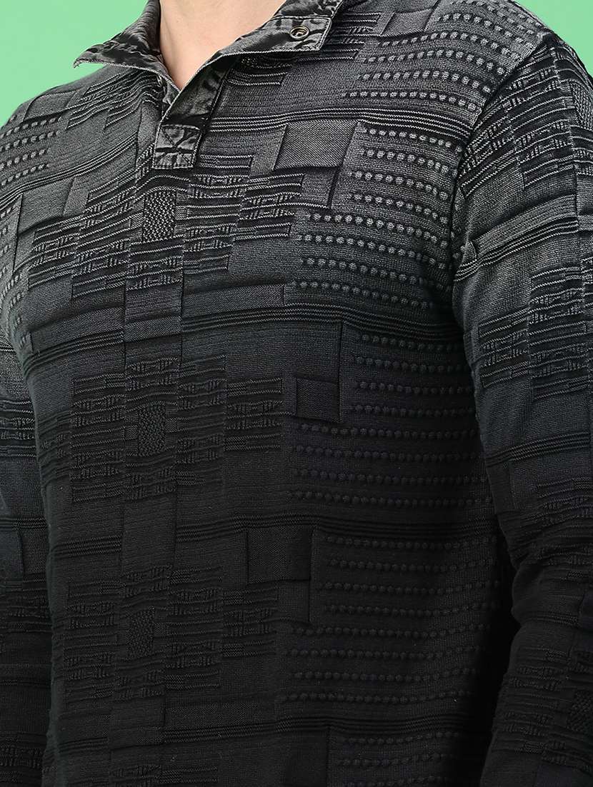 men tie & dye long sleeve regular fit pullover  - 22230005 -  Standard Image - 4