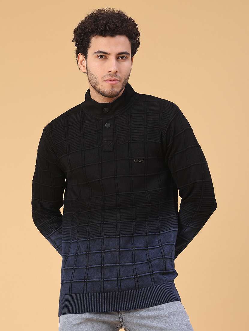 men tie & dye long sleeve regular fit pullover  - 22230017 -  Standard Image - 1