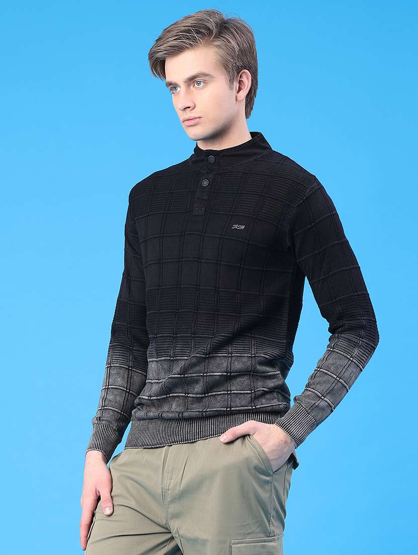 men tie & dye long sleeve regular fit pullover  - 22230019 -  Standard Image - 1