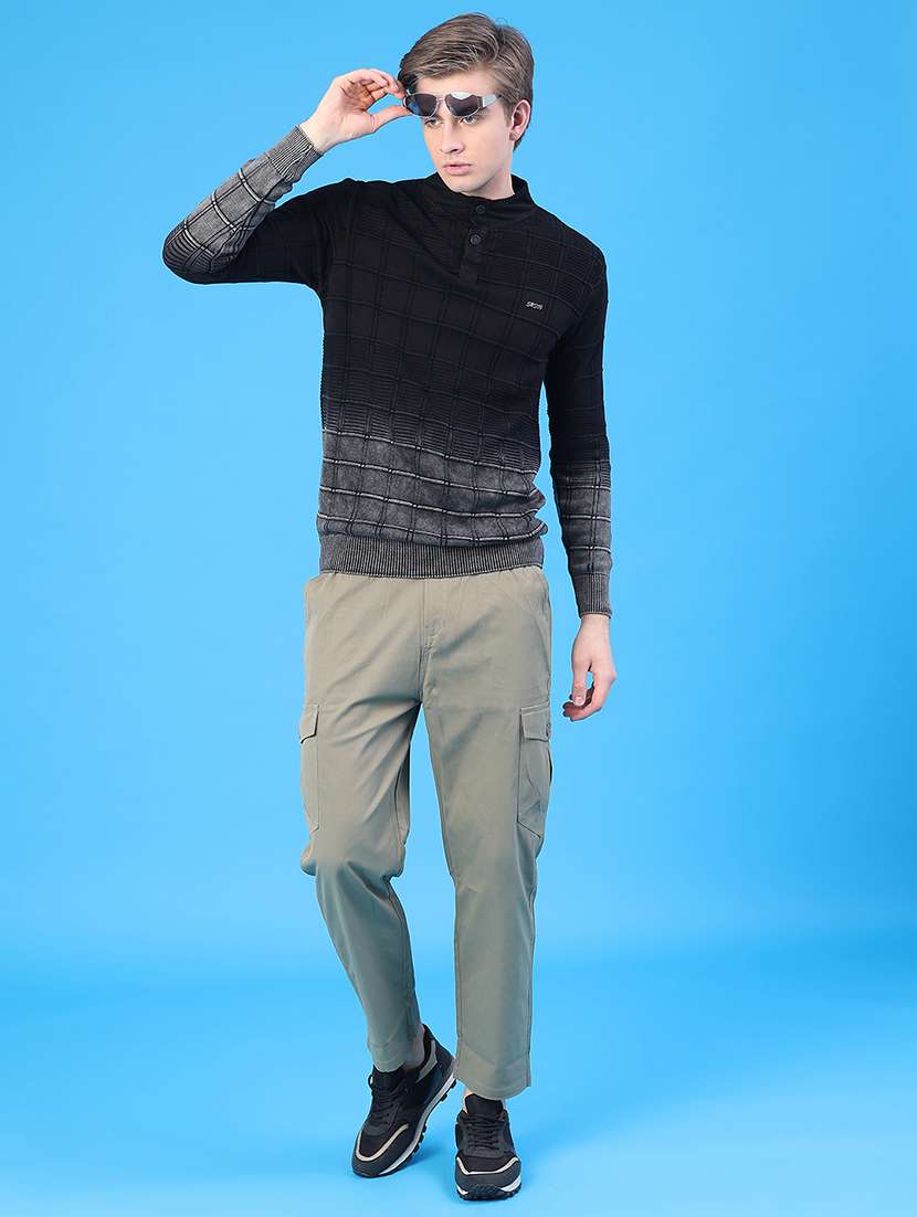 men tie & dye long sleeve regular fit pullover  - 22230019 -  Standard Image - 4