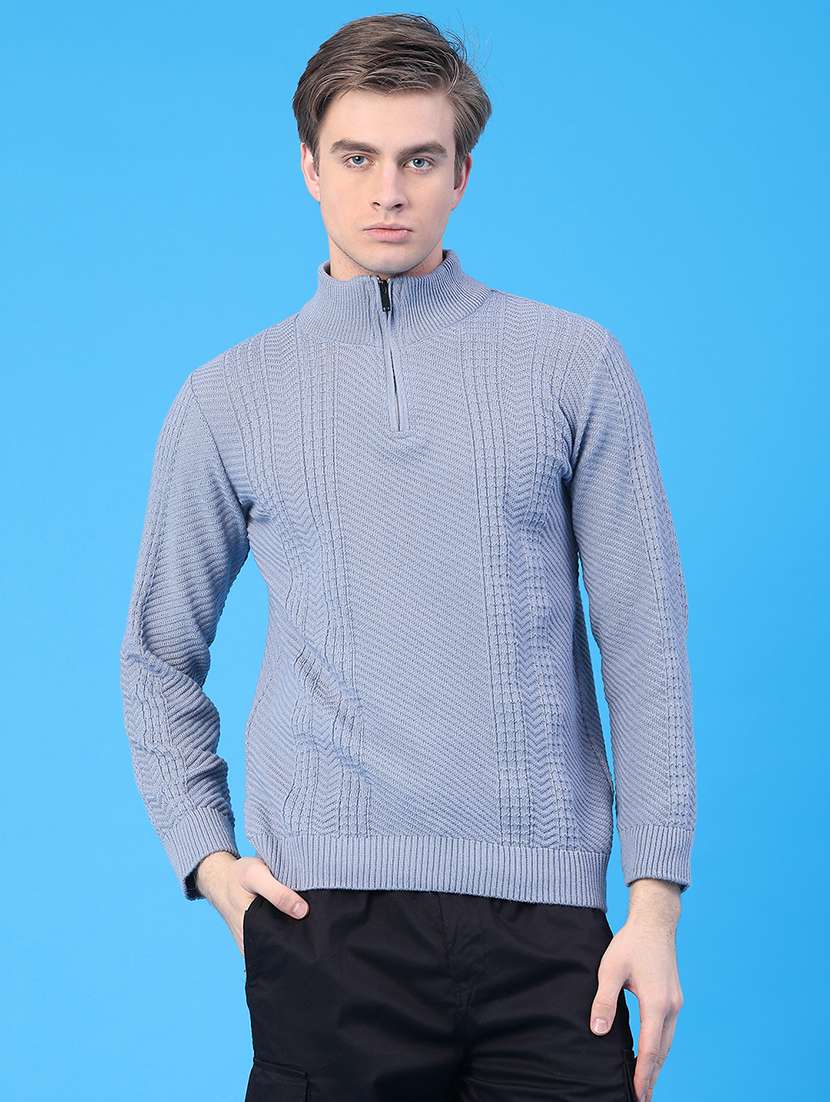 men self design long sleeve regular fit pullover  - 22230022 -  Standard Image - 1