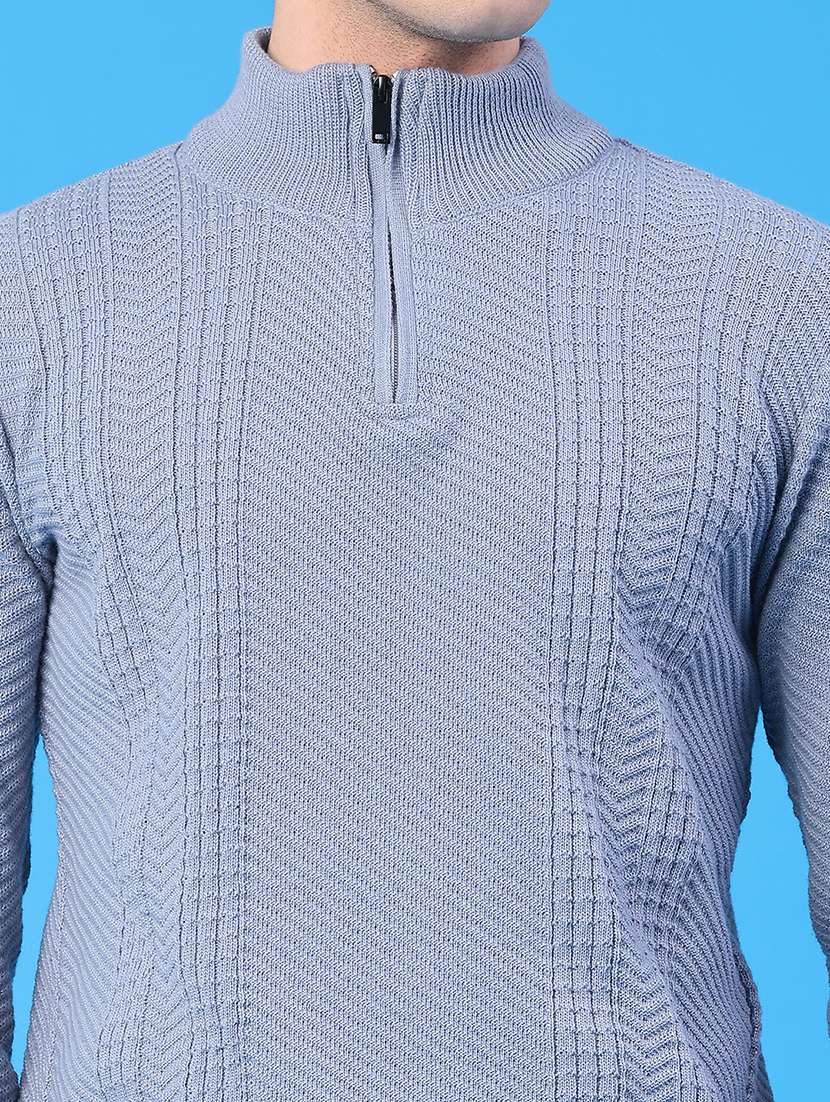 men self design long sleeve regular fit pullover  - 22230022 -  Standard Image - 4
