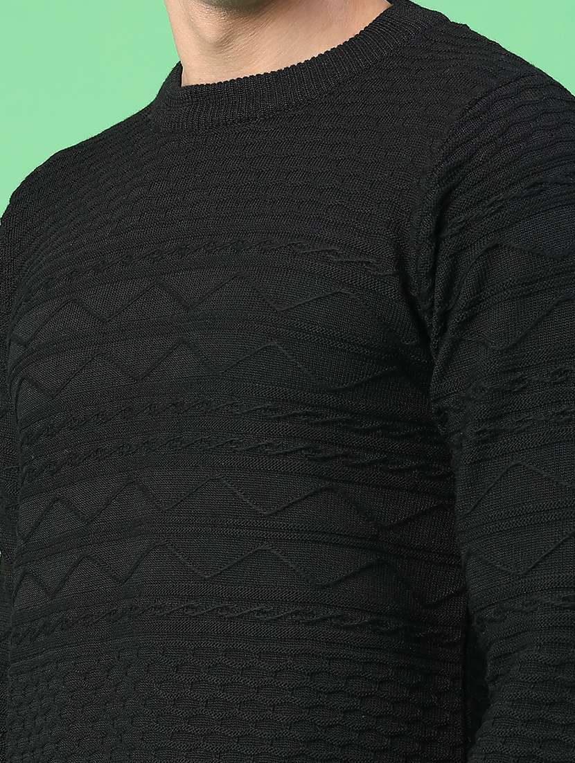 men self design long sleeve regular fit pullover  - 22230029 -  Standard Image - 4
