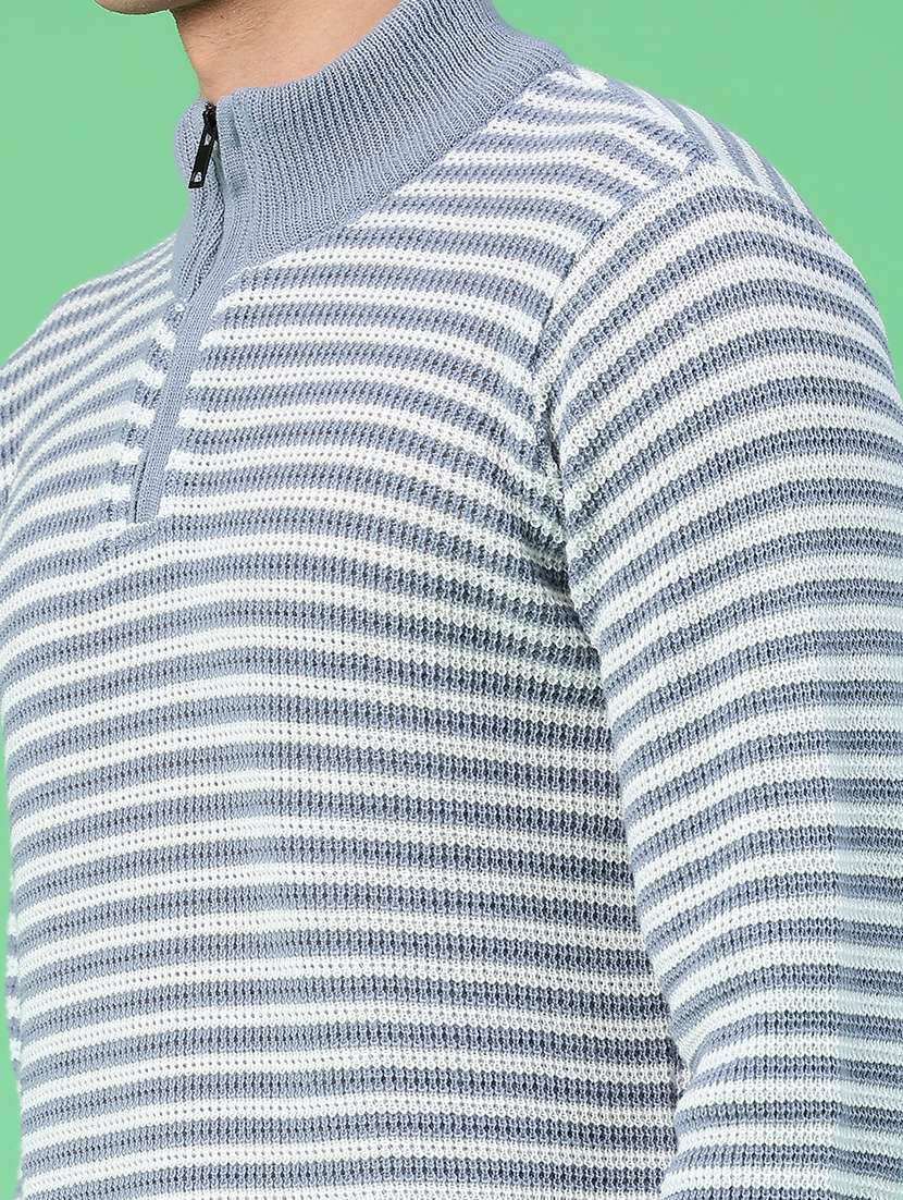 men striped long sleeve regular fit pullover  - 22230030 -  Standard Image - 4