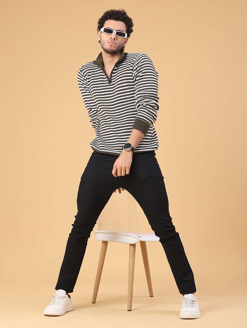 men striped long sleeve regular fit pullover  - 22230032 -  Standard Image - 4