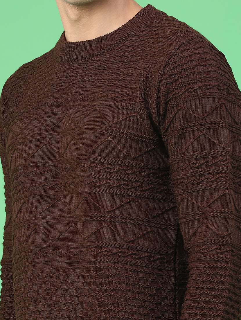 men self design long sleeve regular fit pullover  - 22230033 -  Standard Image - 4