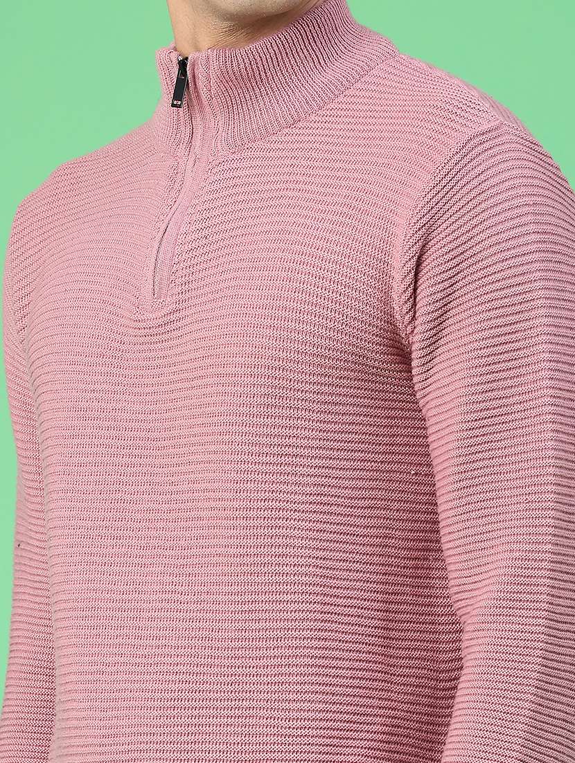 men self design long sleeve regular fit pullover  - 22230039 -  Standard Image - 4