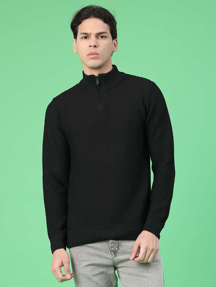 men self design long sleeve regular fit pullover  - 22230041 -  Standard Image - 1