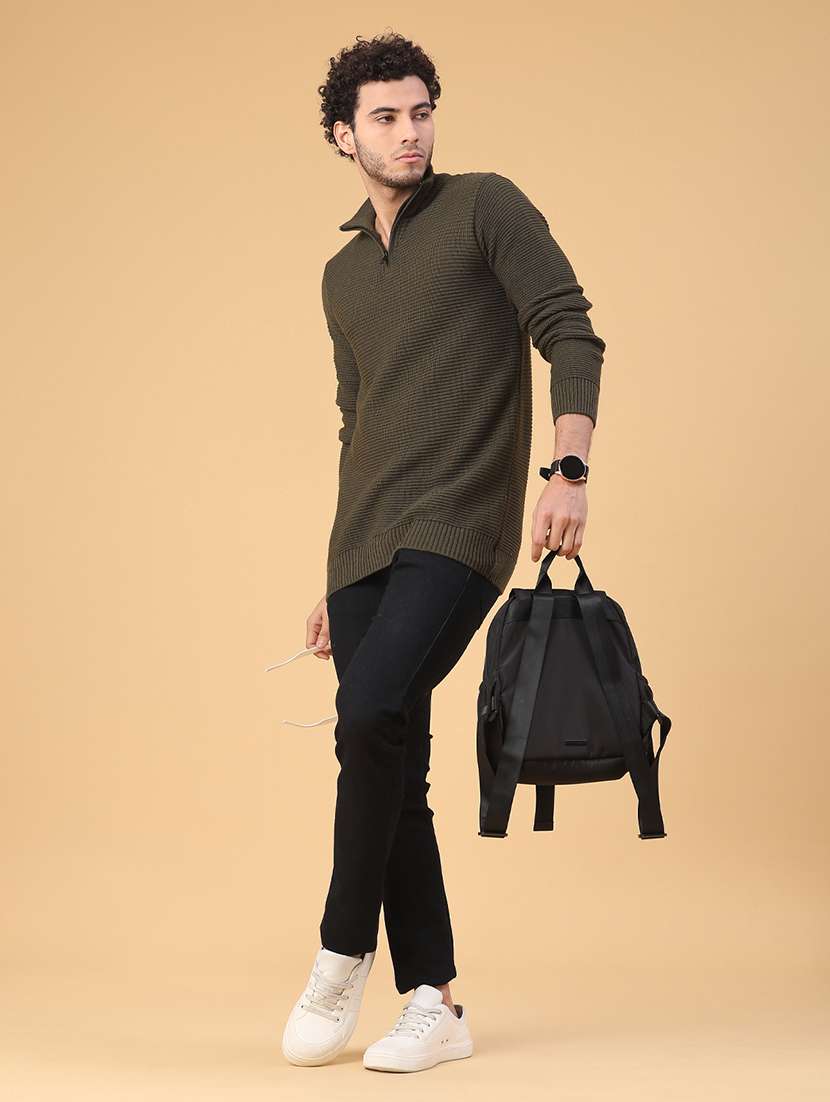 men self design long sleeve regular fit pullover  - 22230043 -  Standard Image - 4