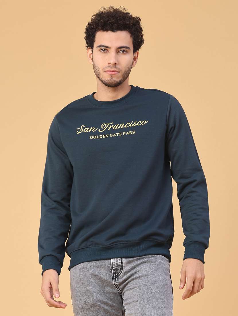 men typographic long sleeve regular fit sweatshirt - 22230151 -  Standard Image - 1