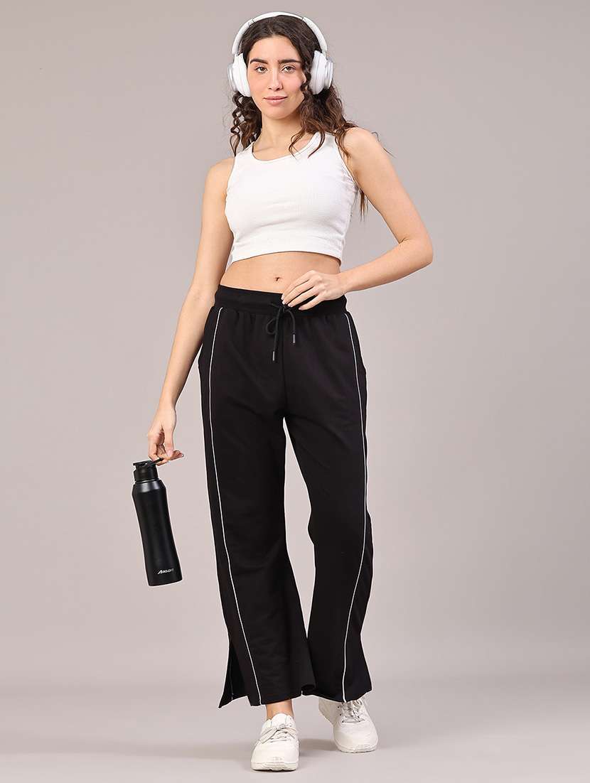 women solid mid rise track pant - 22230191 -  Standard Image - 4