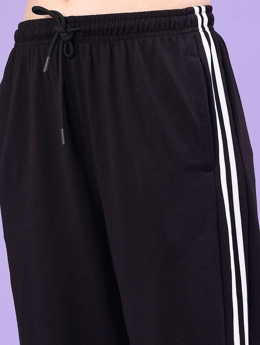 women solid mid rise track pant - 22230194 -  Standard Image - 1