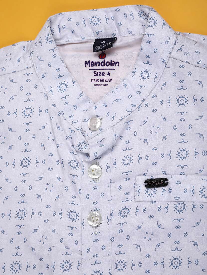 boys printed shirt & shorts co-ords set - 22230216 -  Standard Image - 4