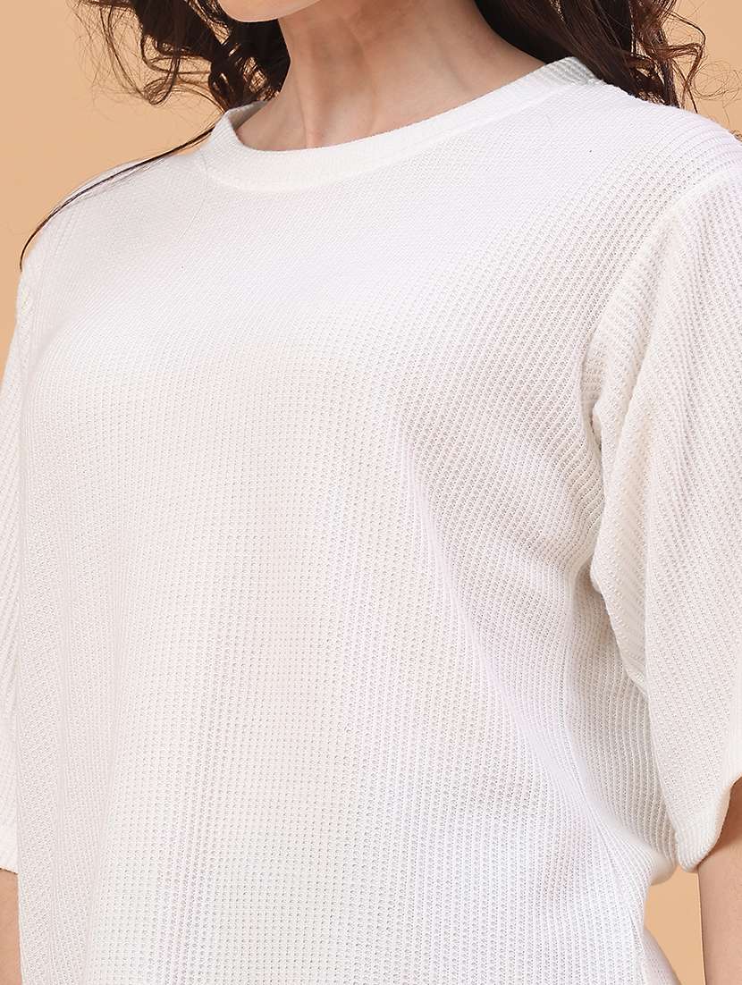 women solid short sleeve oversized t-shirt - 22230283 -  Standard Image - 4