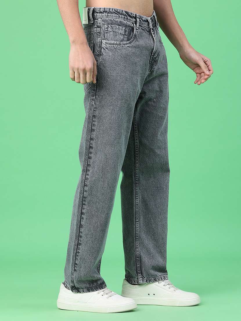 men solid mid rise straight fit jeans - 22230475 -  Standard Image - 1