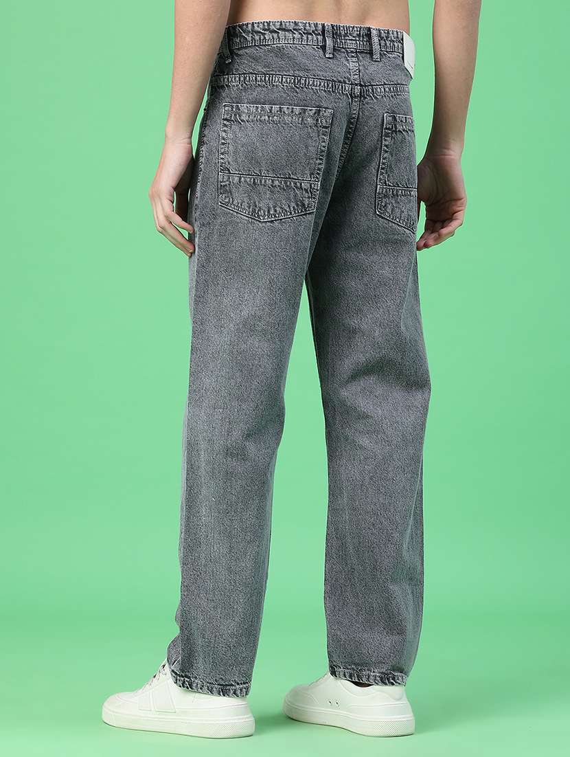 men solid mid rise straight fit jeans - 22230475 -  Standard Image - 4