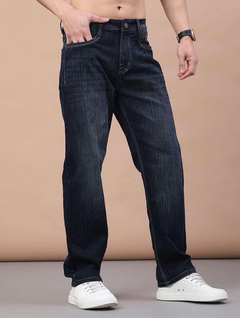 men washed mid rise full length jeans - 22230511 -  Standard Image - 1