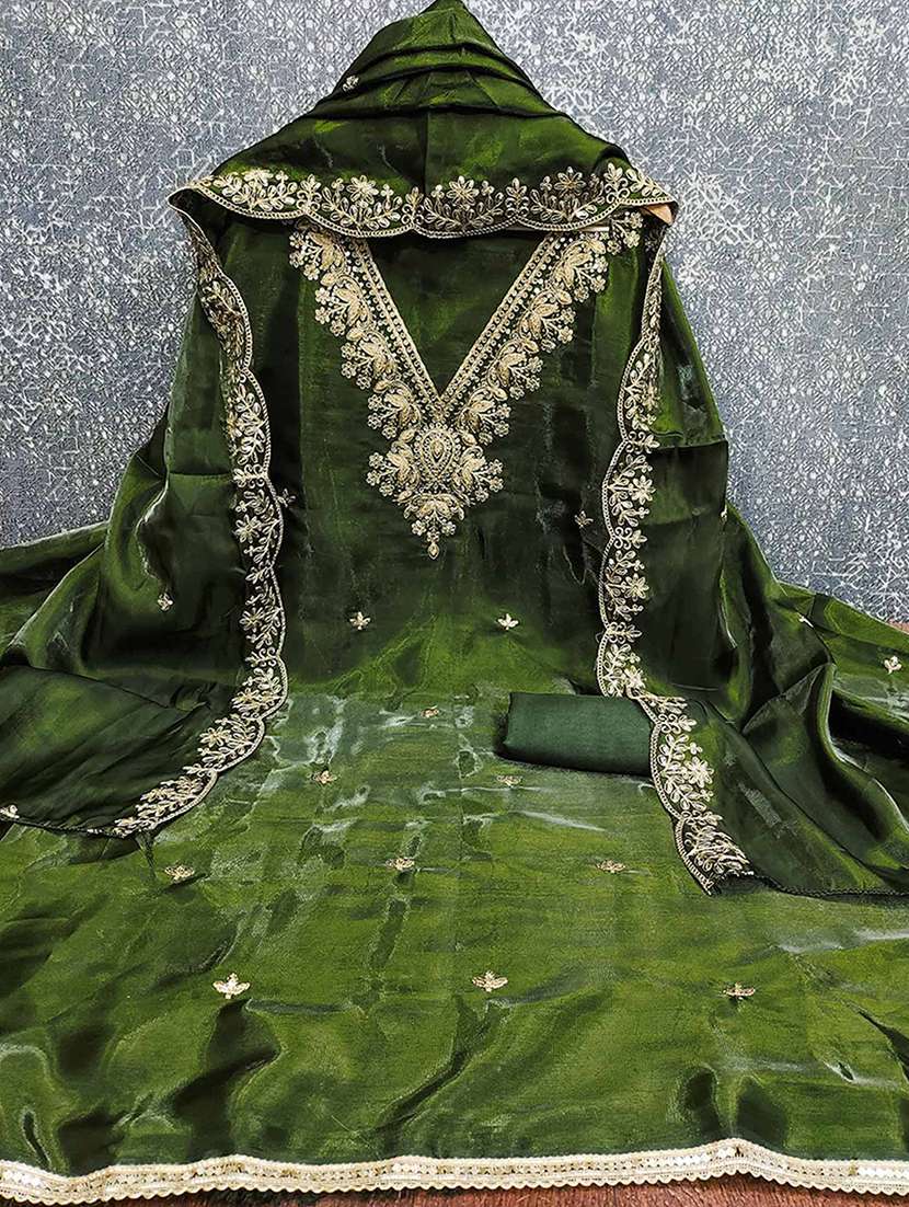 women solid with work unstitched suit set - 22230598 -  Standard Image - 1