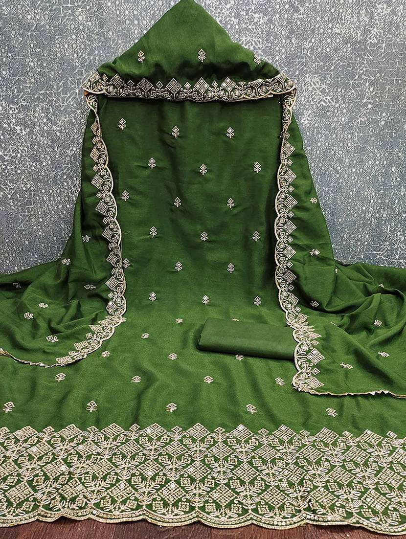 women solid with work unstitched suit set - 22230599 -  Standard Image - 1