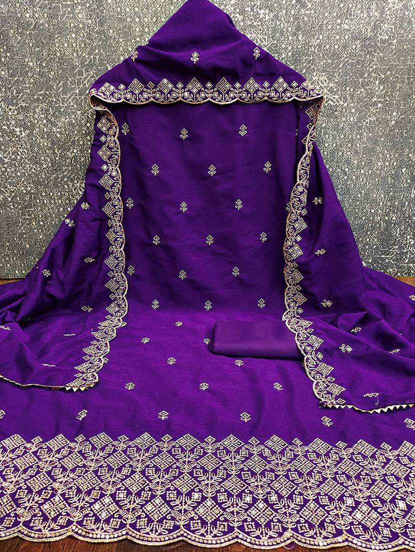 women solid with work unstitched suit set - 22230602 -  Standard Image - 1