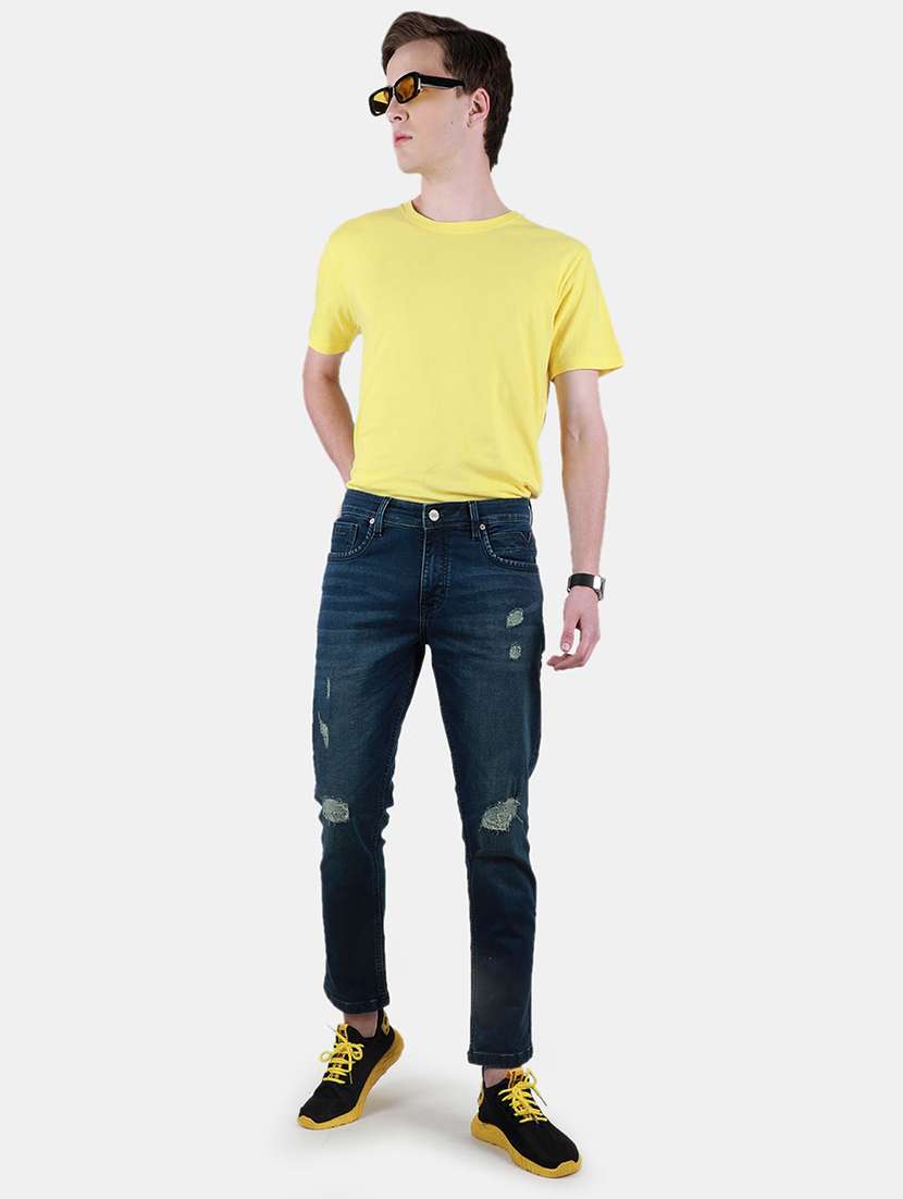 men distress mid rise slim fit jeans - 22230643 -  Standard Image - 4