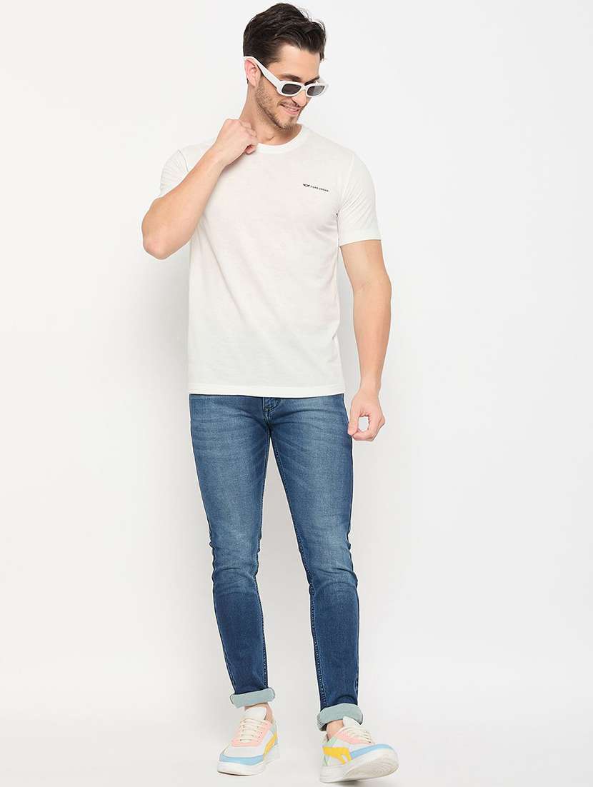 men washed mid rise slim fit jeans - 22230644 -  Standard Image - 4