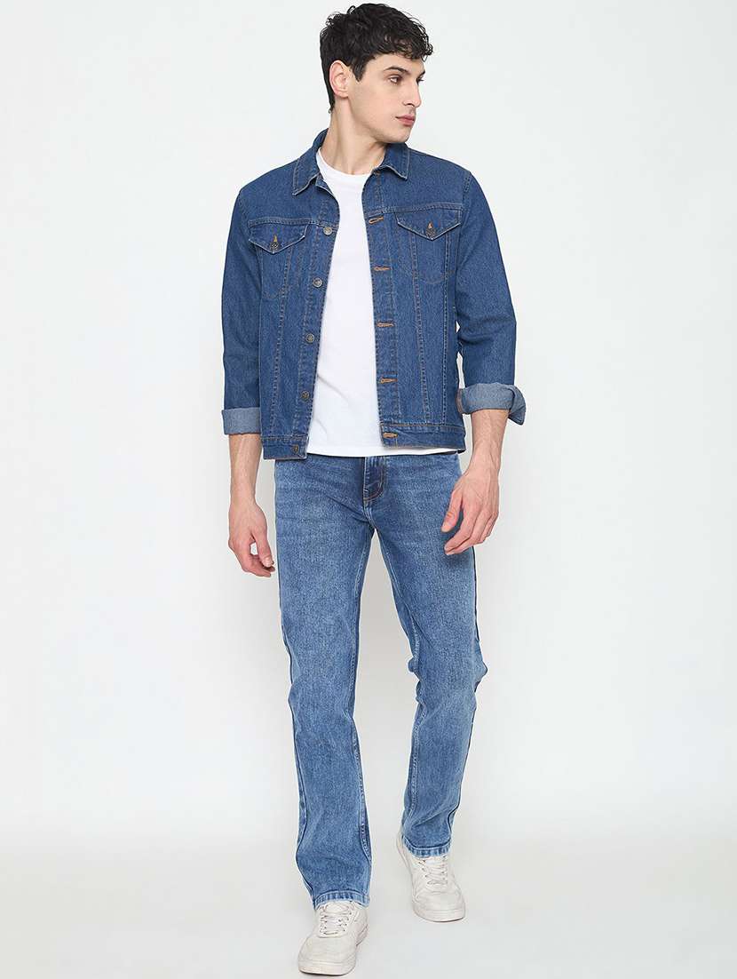 men washed mid rise straight fit jeans - 22230646 -  Standard Image - 4