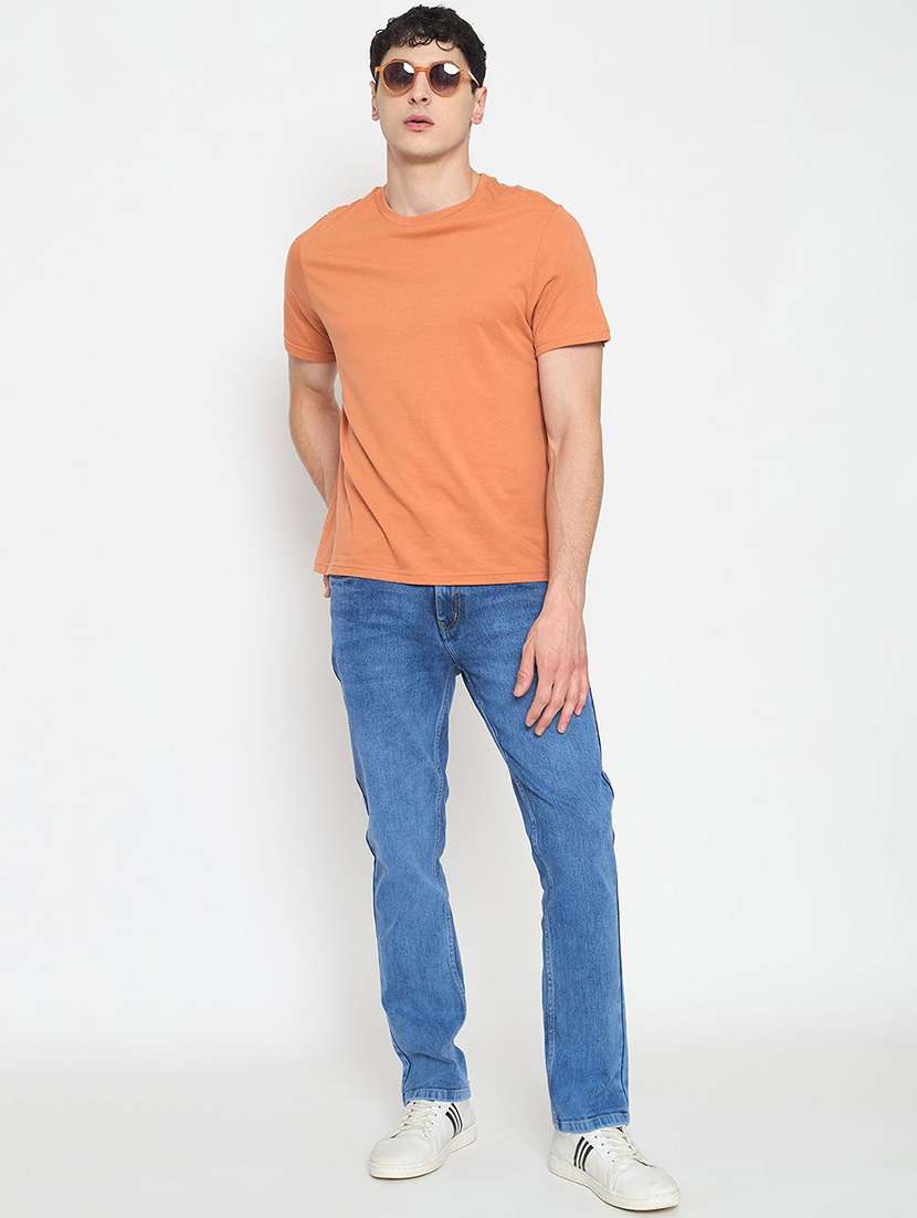 men washed mid rise straight fit jeans - 22230647 -  Standard Image - 4