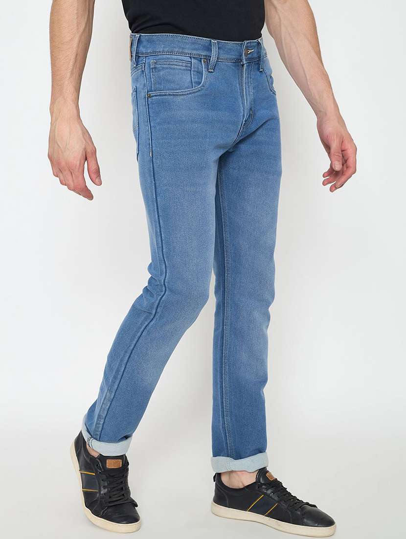 men washed mid rise slim fit jeans - 22230648 -  Standard Image - 1