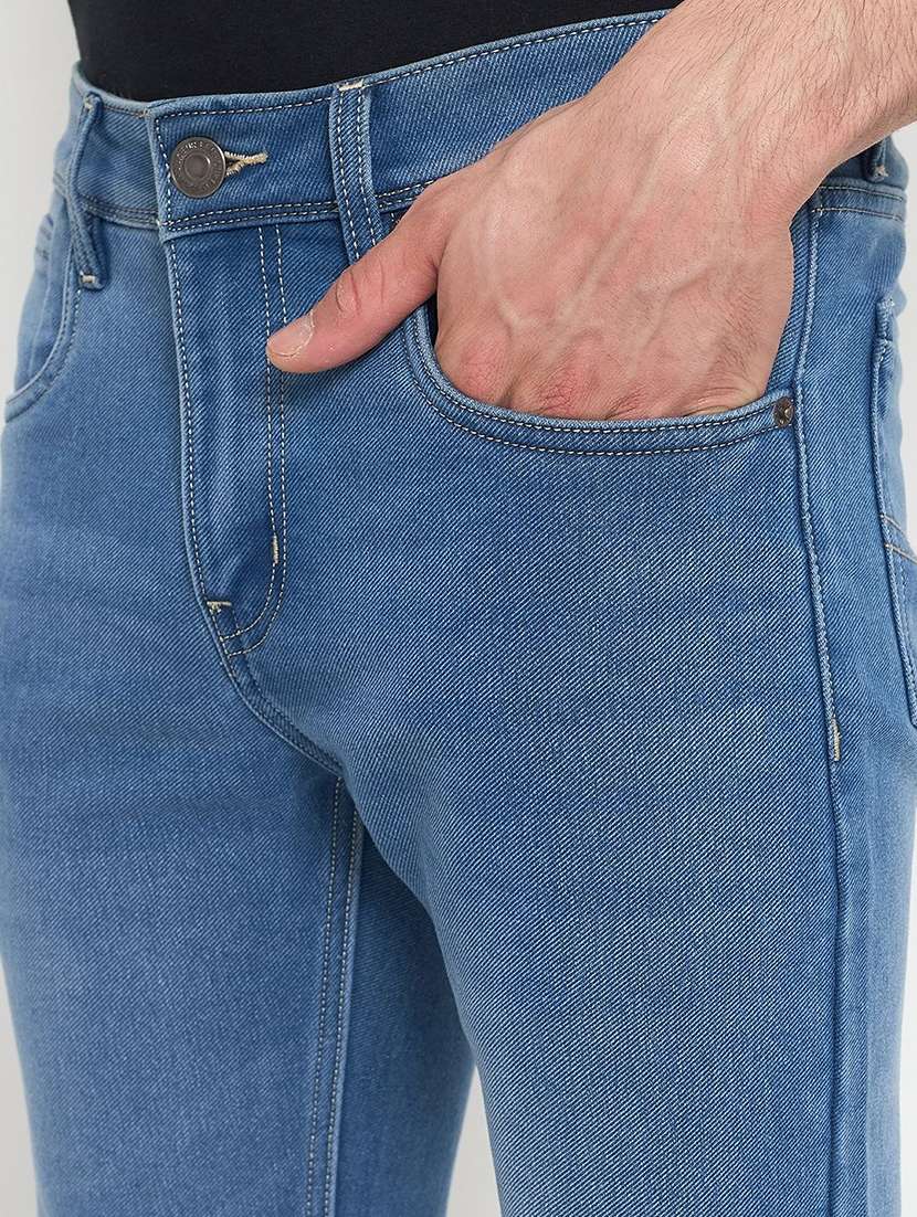 men washed mid rise slim fit jeans - 22230648 -  Standard Image - 4