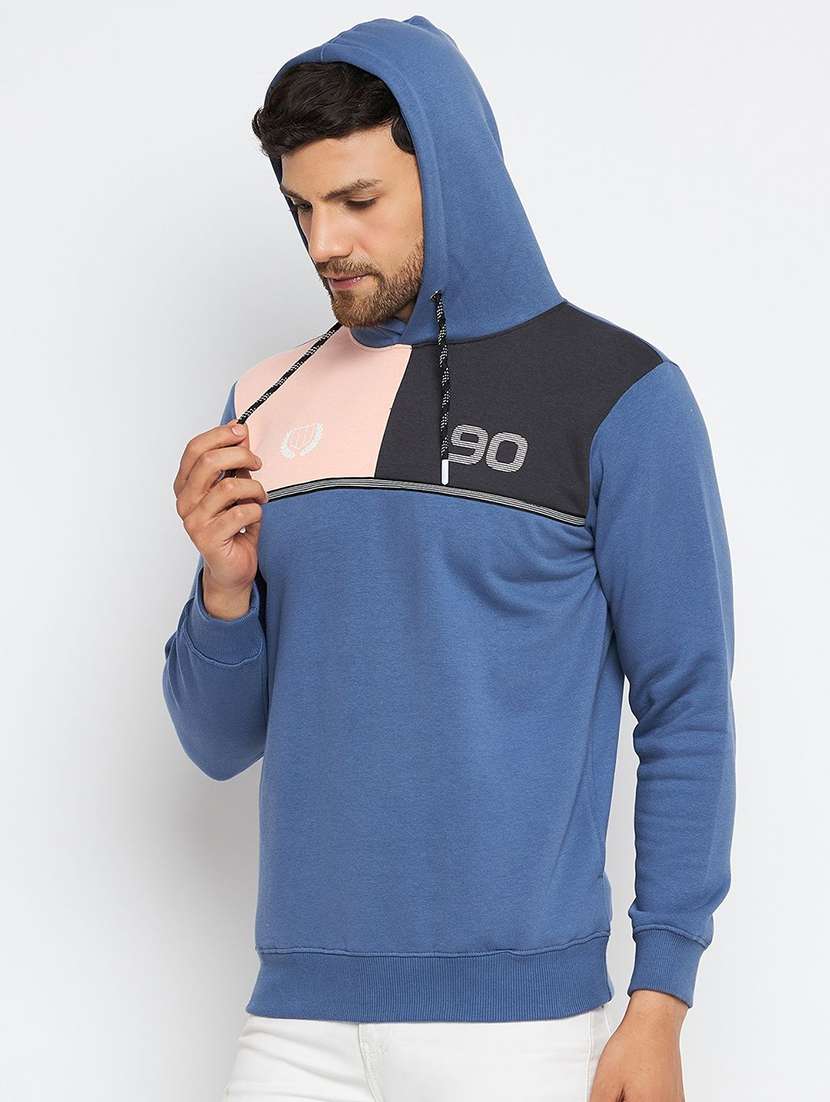 men color block long sleeve regular fit sweatshirt - 22230655 -  Standard Image - 1