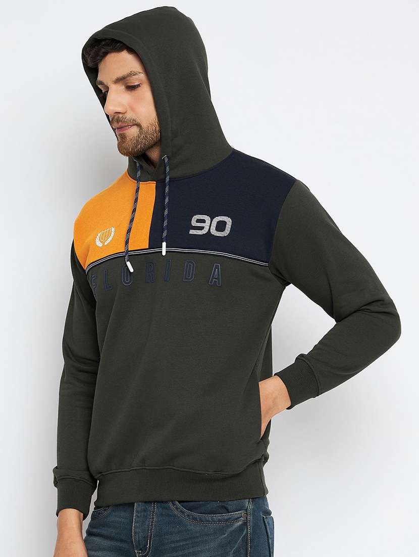 men color block long sleeve regular fit sweatshirt - 22230657 -  Standard Image - 1