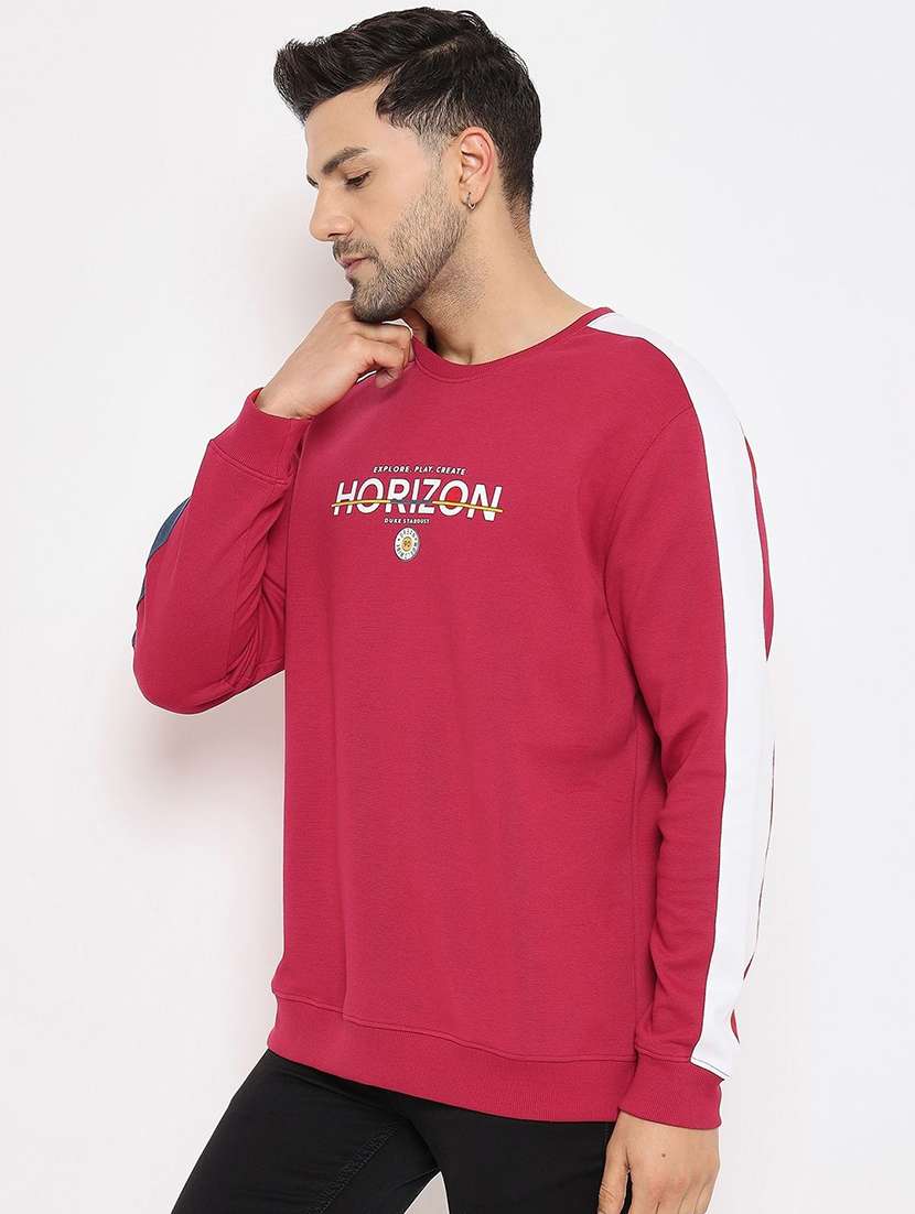 men color block long sleeve regular fit sweatshirt - 22230662 -  Standard Image - 1