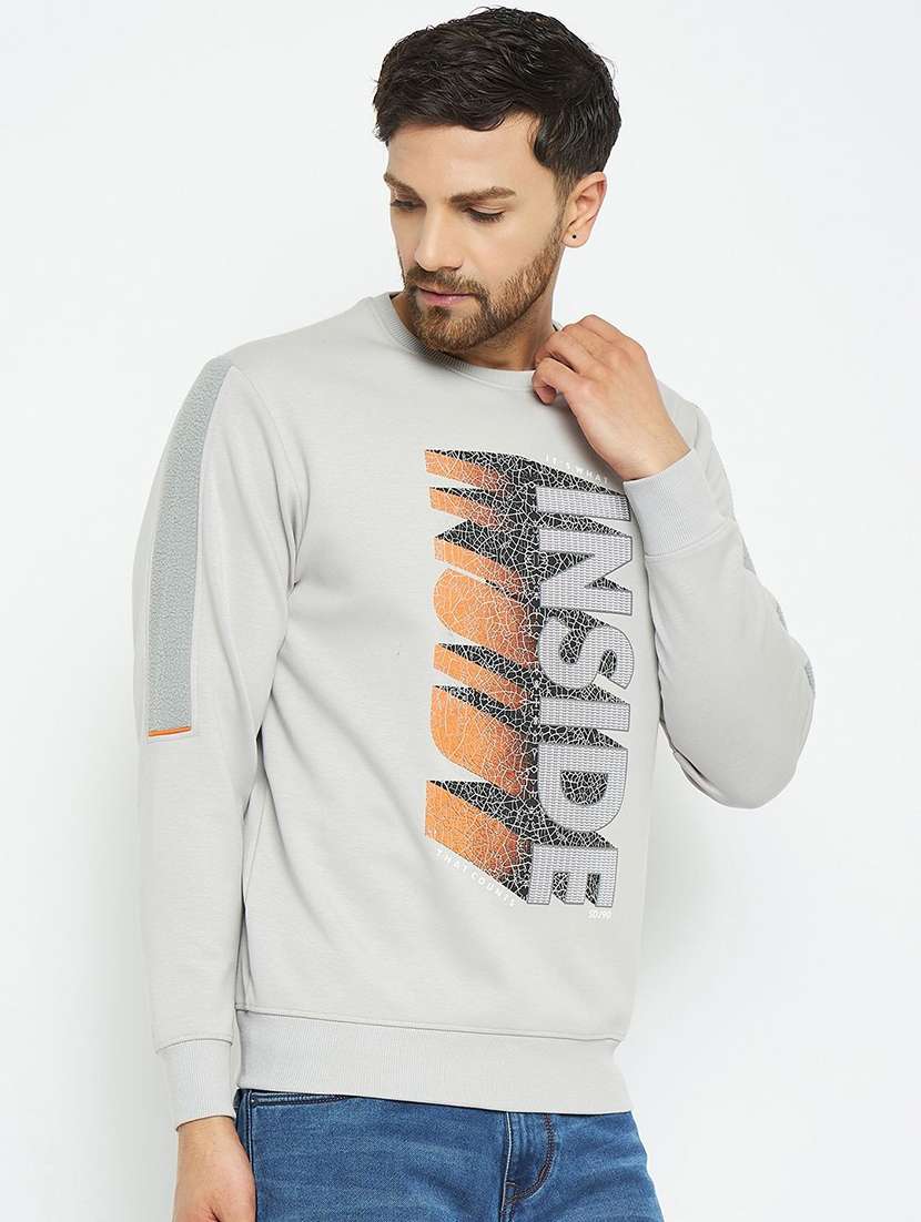 men typographic long sleeve regular fit sweatshirt - 22230665 -  Standard Image - 1