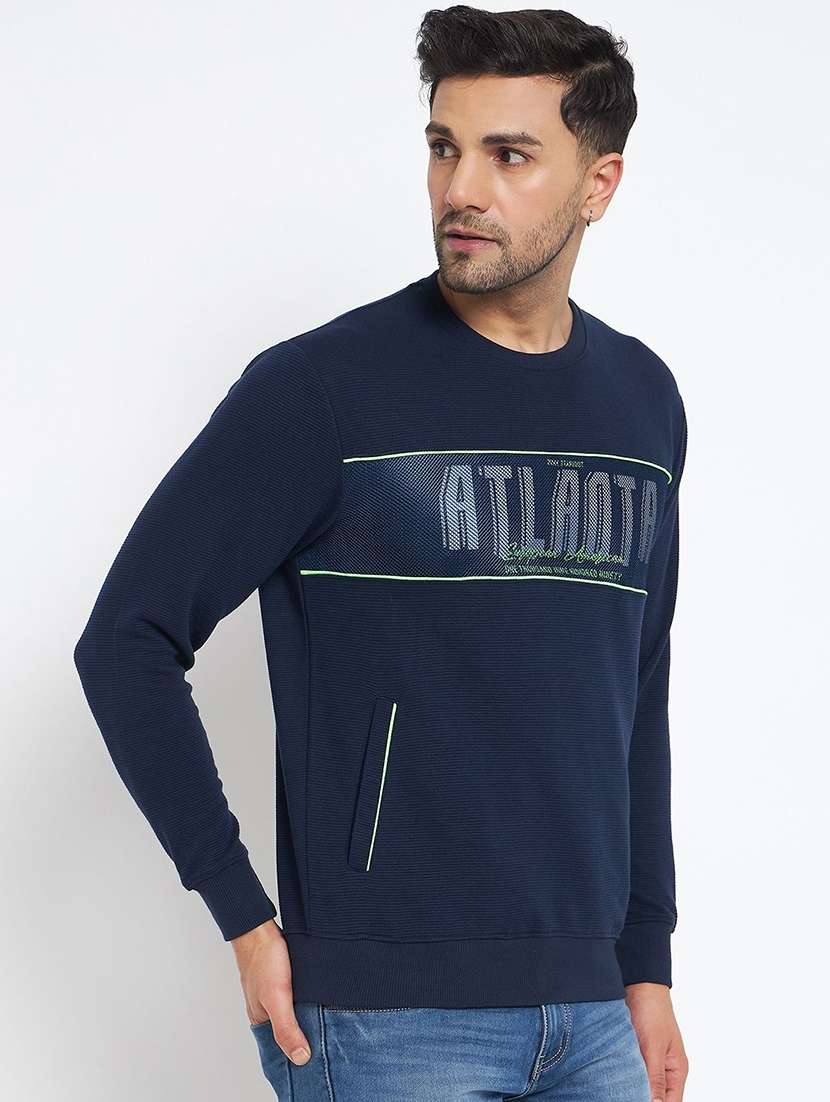 men typographic long sleeve regular fit sweatshirt - 22230667 -  Standard Image - 1