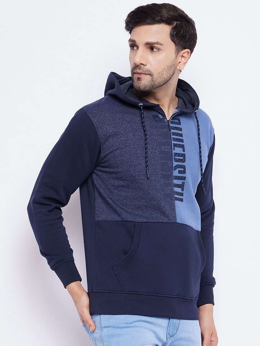 men color block long sleeve regular fit sweatshirt - 22230675 -  Standard Image - 1