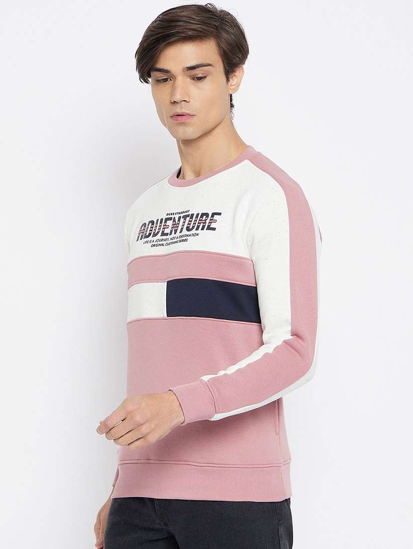 men color block long sleeve regular fit sweatshirt - 22230680 -  Standard Image - 1