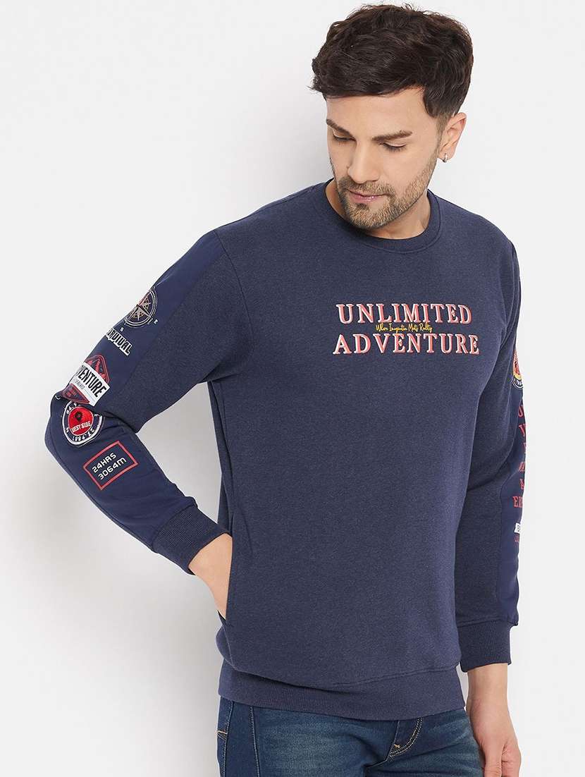 men printed long sleeve regular fit sweatshirt - 22230682 -  Standard Image - 1