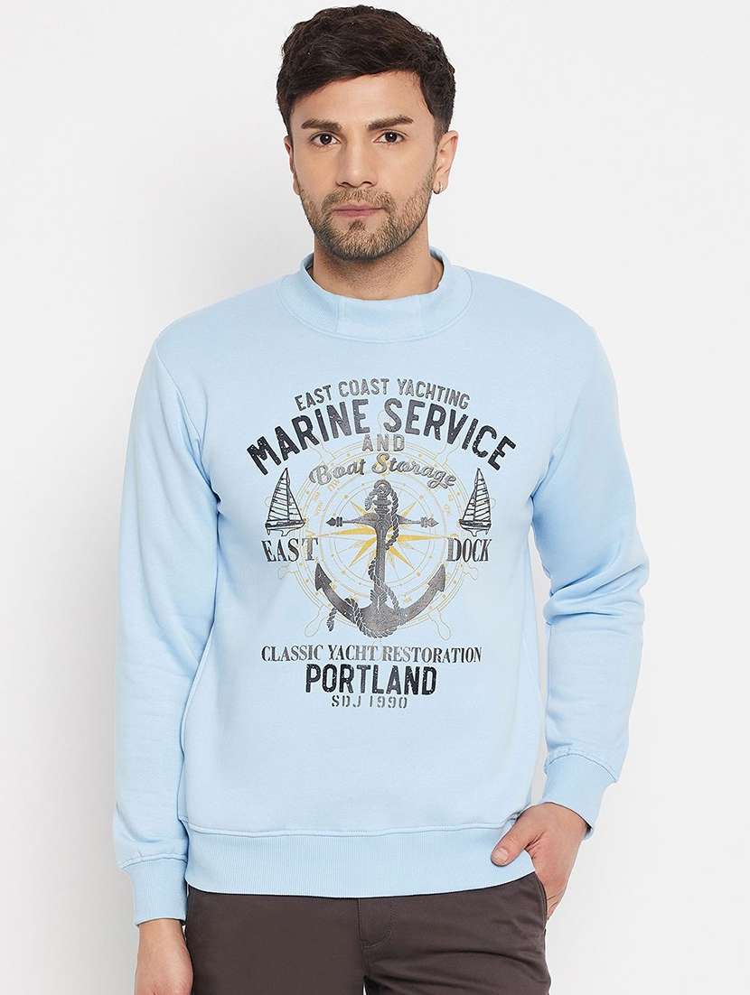 men printed long sleeve regular fit sweatshirt - 22230683 -  Standard Image - 1
