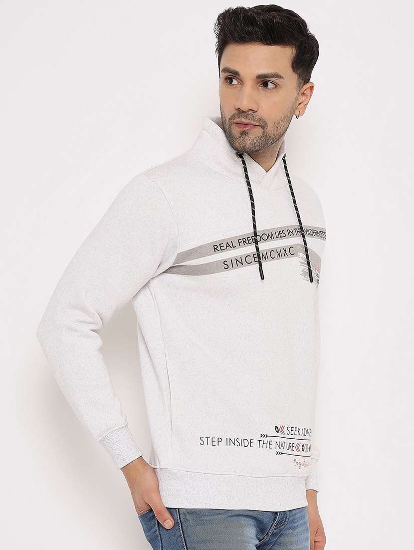 men typographic long sleeve regular fit sweatshirt - 22230684 -  Standard Image - 1