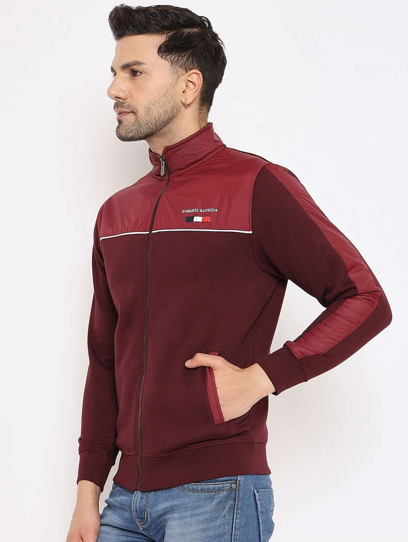 men color block long sleeve regular fit sweatshirt - 22230687 -  Standard Image - 1